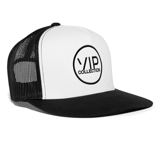 VIP Trucker Hat (black logo) - white/black
