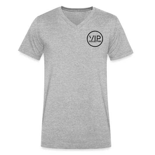 Men's VIP  V-Neck (black logo) - heather gray
